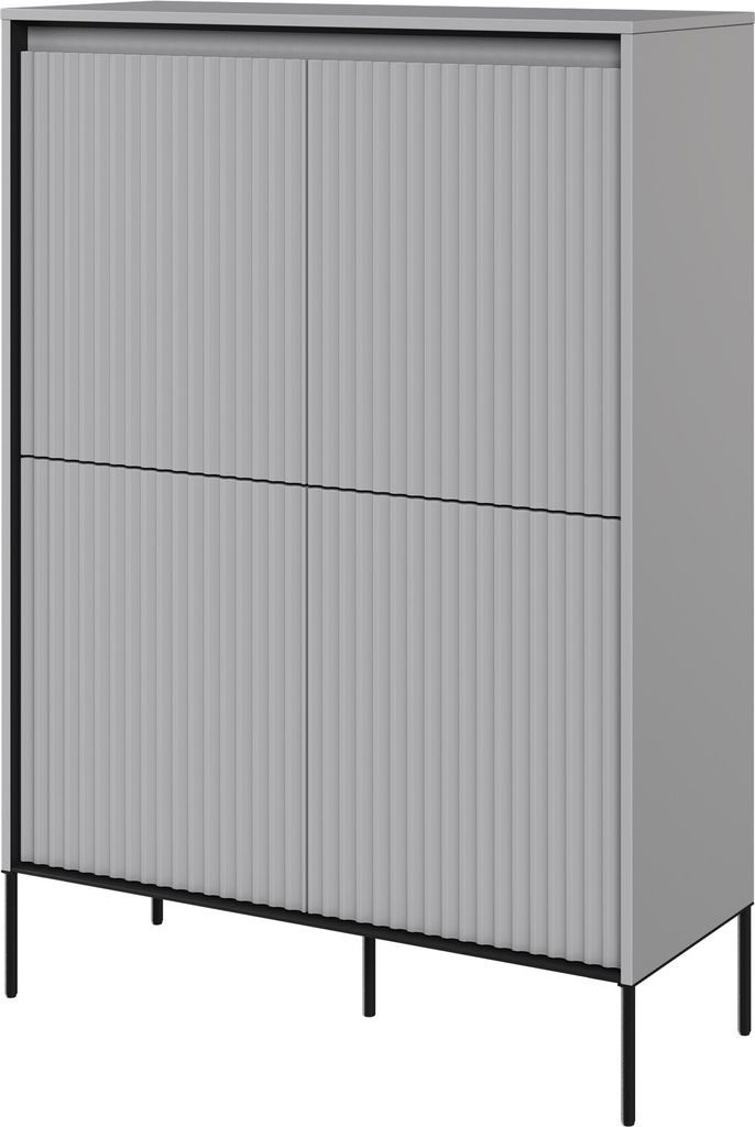 Kommode TREND TR-03 Wohnzimmerschrank 2 Türen Schrank 98x140x40 cm Highboard Weiß