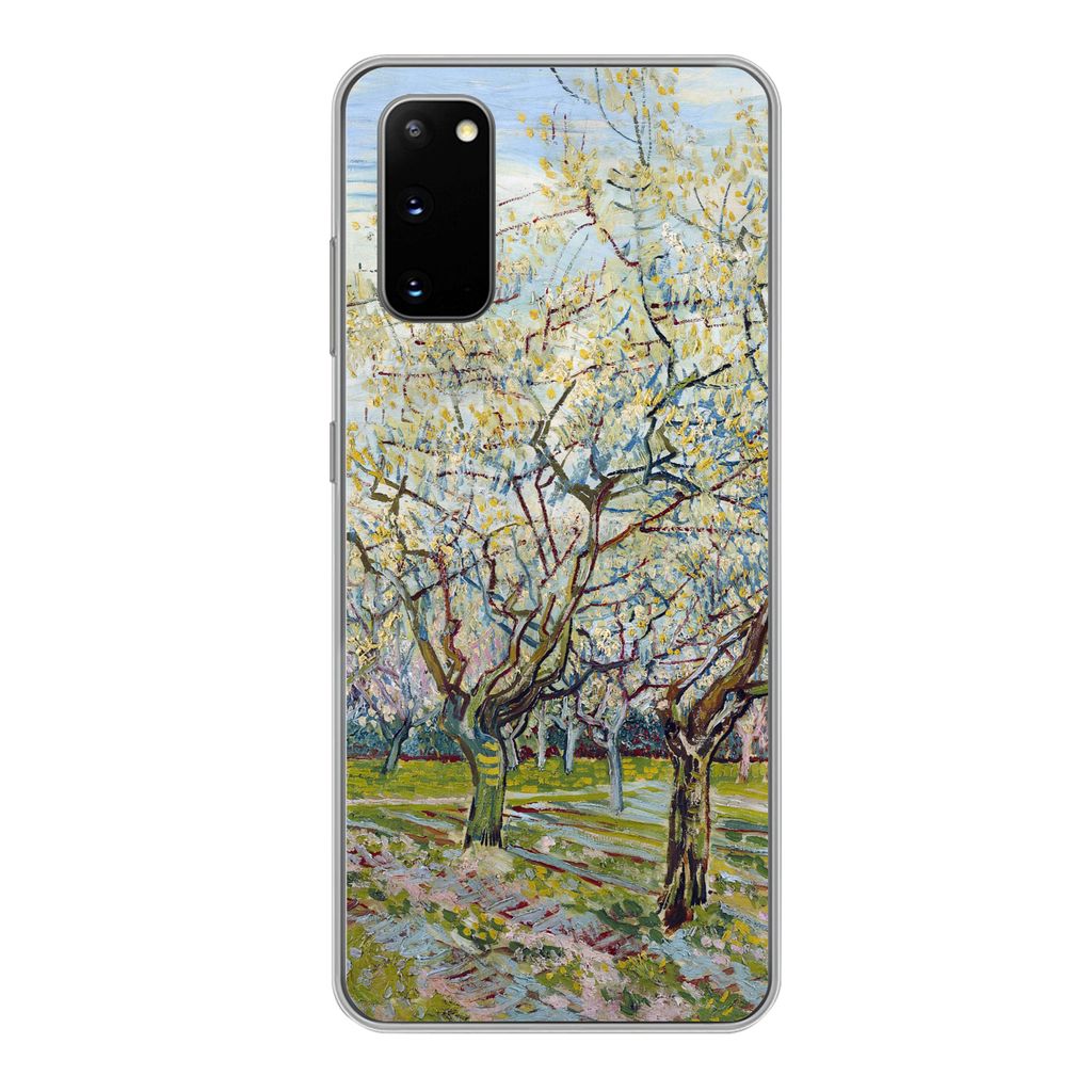 MuchoWow Handyhülle Schutzhülle Hülle für Samsung Galaxy S20 Blühender Obstgarten - Vincent van Gogh Silikon Softcase Handy Hülle - Bild