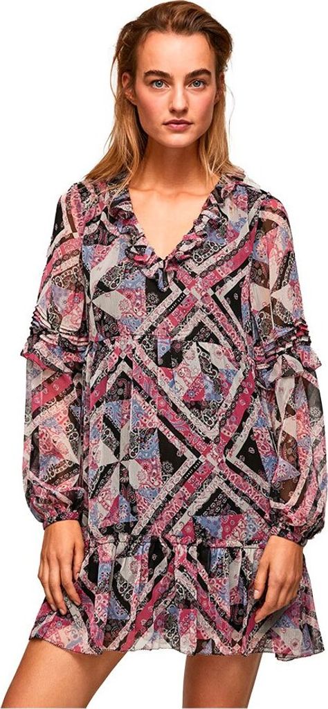 Pepe Jeans Pitu Langärmliges Kurzes Kleid Grau XS Frau Grau XS