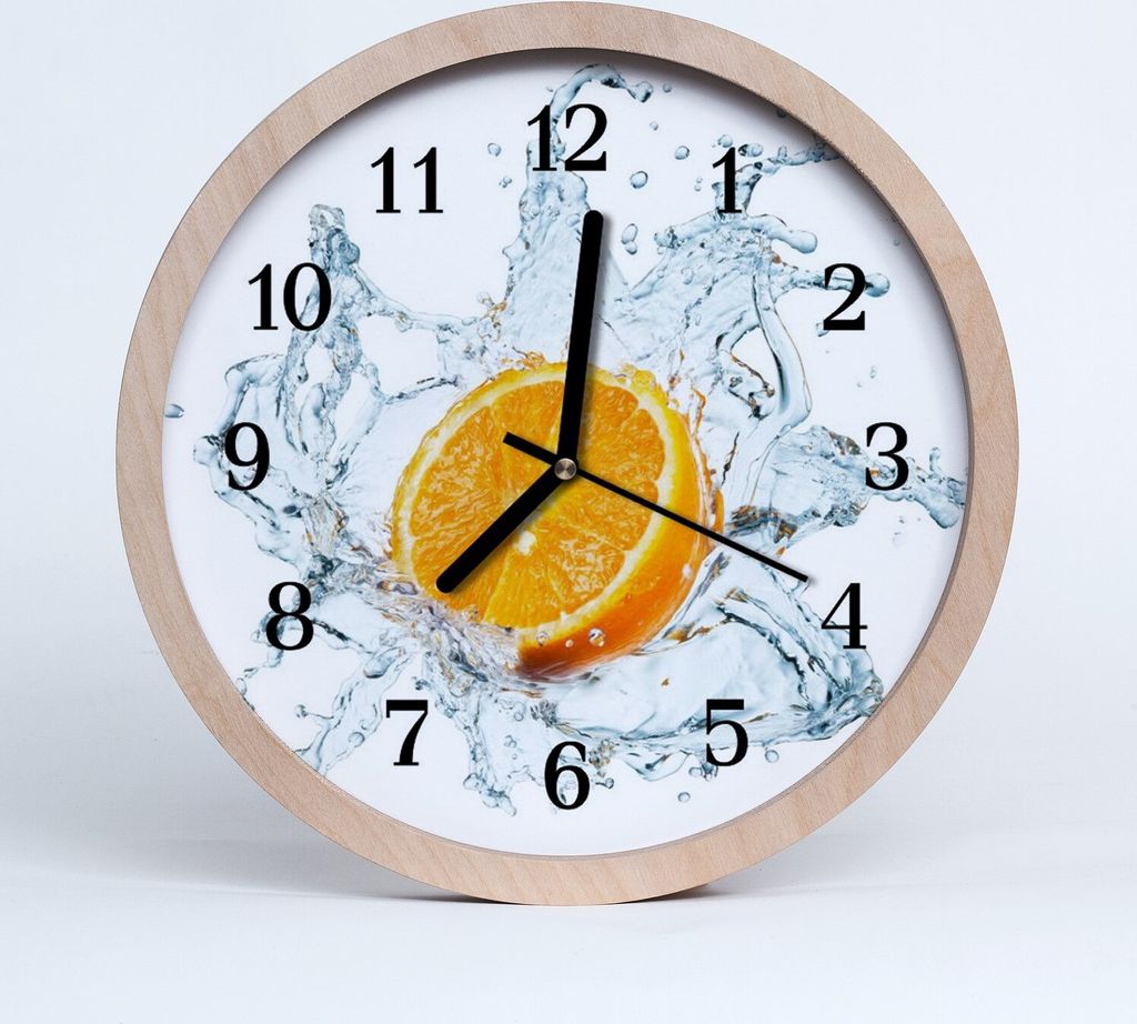 Holzuhr 30fi cm wanduhr - Wasser Orange Wasser