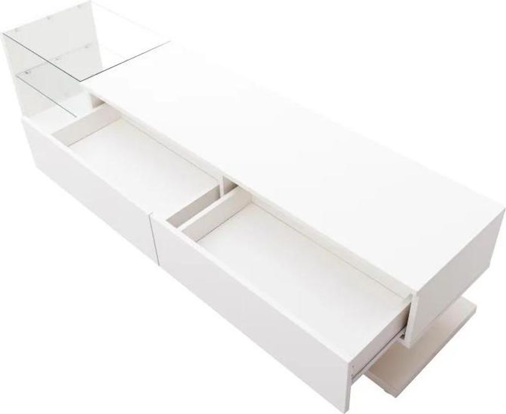 TV-Lowboard/TV-Schrank - Hängendes TV-Möbel - Länge 170 cm - Hochglanz - LED-Beleuchtung - Wandmontierbar - Modernes Design - Weiß