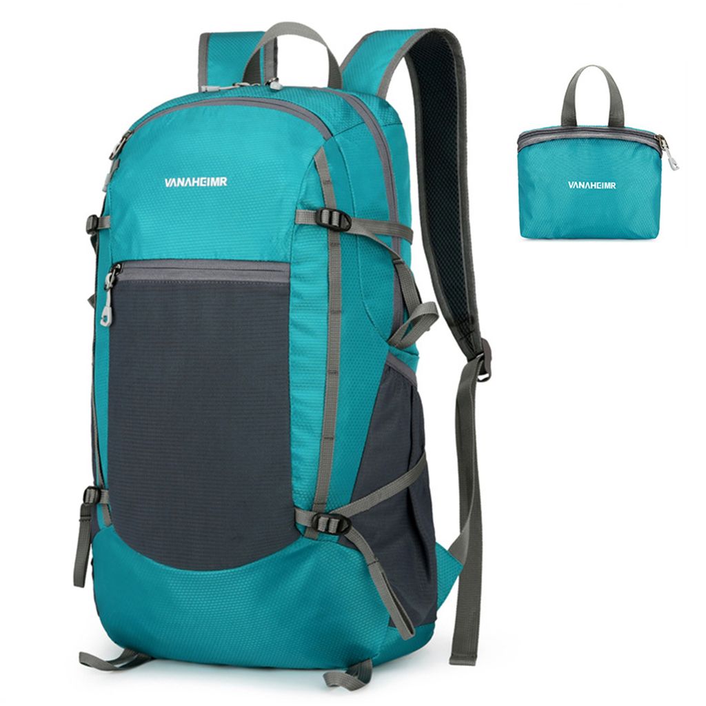Leichter, faltbarer Rucksack, wasserabweisender, verstaubarer Reiserucksack, Tagesrucksack fuer Maenner und Frauen, Radfahren, Camping, Wandern