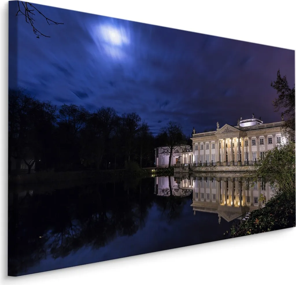 Stampa d'Arte Parco di Varsavia Notte 100x70 XXL - Tela Premium