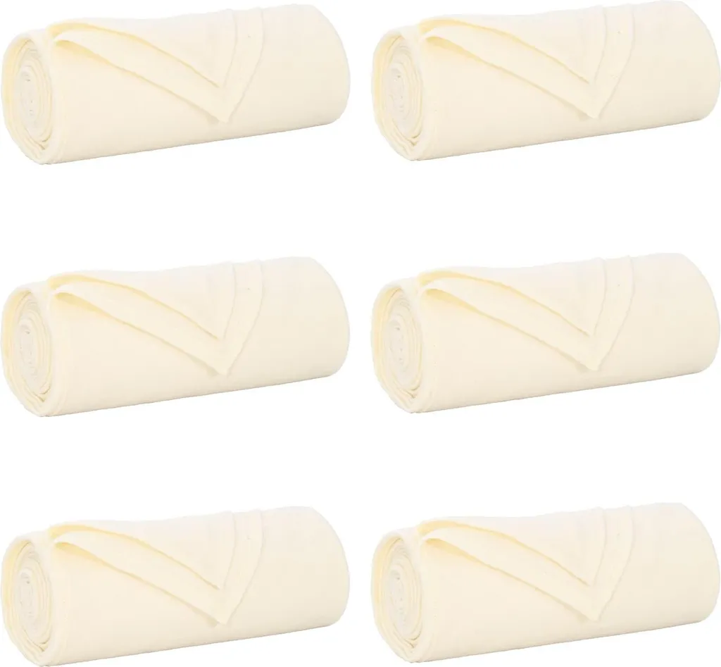 Set 6 Coperte vidaXL Crema 270x240 cm - Morbido Pile per Bed & Breakfast