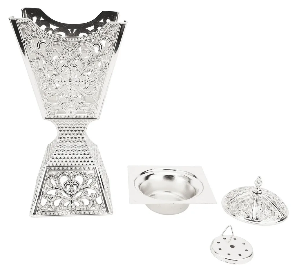 Diffuseur d'encens portable pour méditation et yoga coloris argent