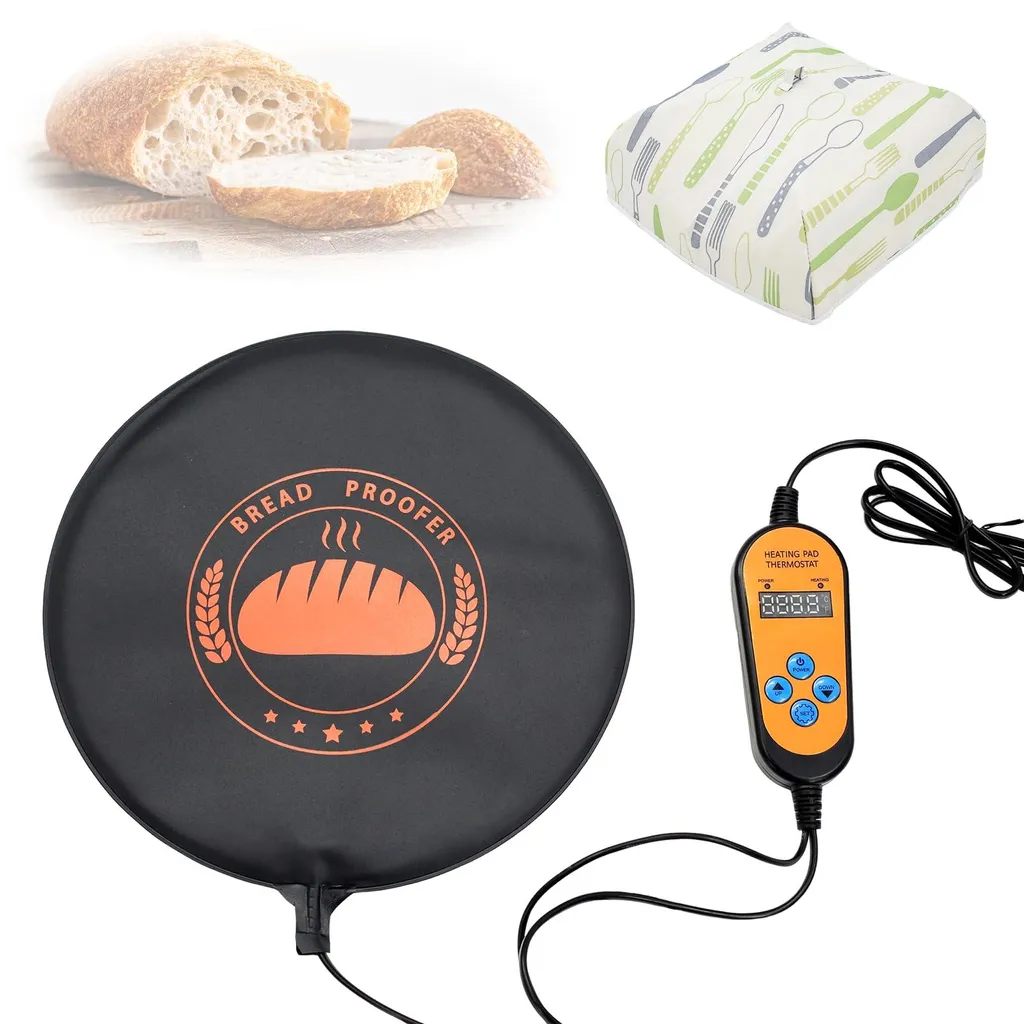 Tapis Chauffant pour Pain 30x30 cm avec Thermostat de Fermentation