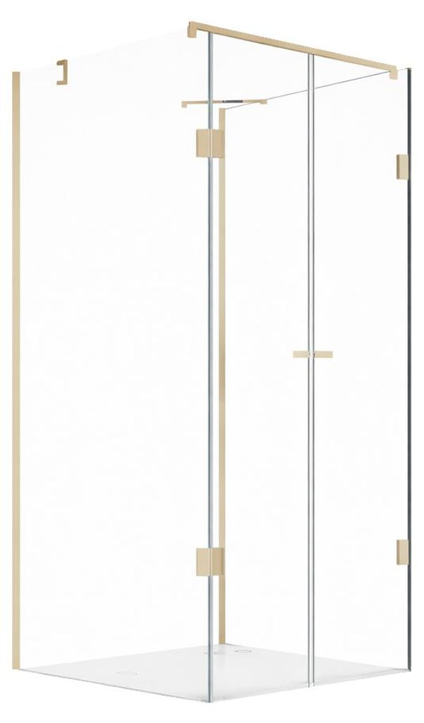 Glaswerk Westfalen – Duschkabine und U Emma 100 x 100 x 100 cm, weiße Armaturen