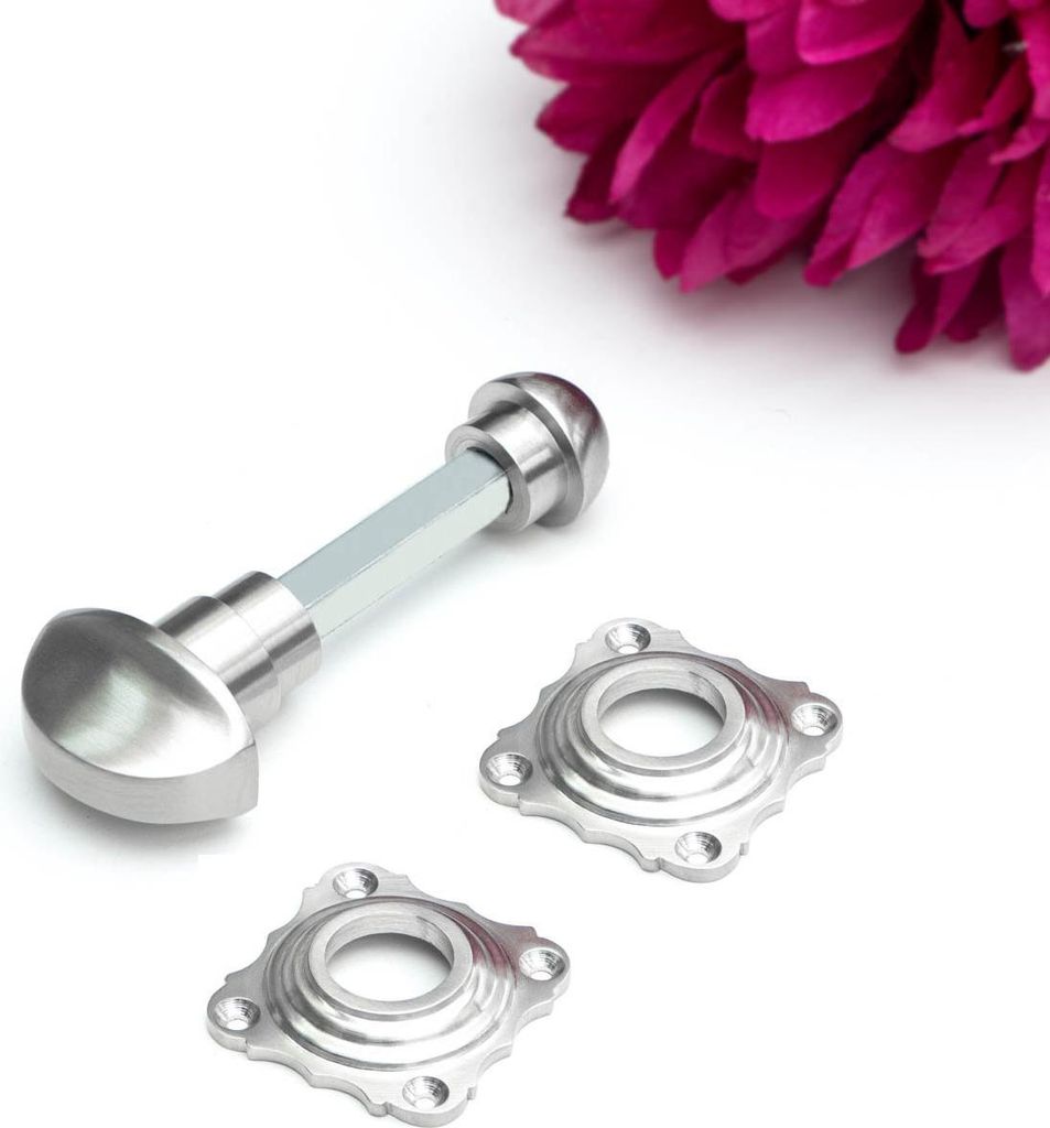 WC-Drehverschluss für Toilettentüren-Rosette |BB| Nickel matt