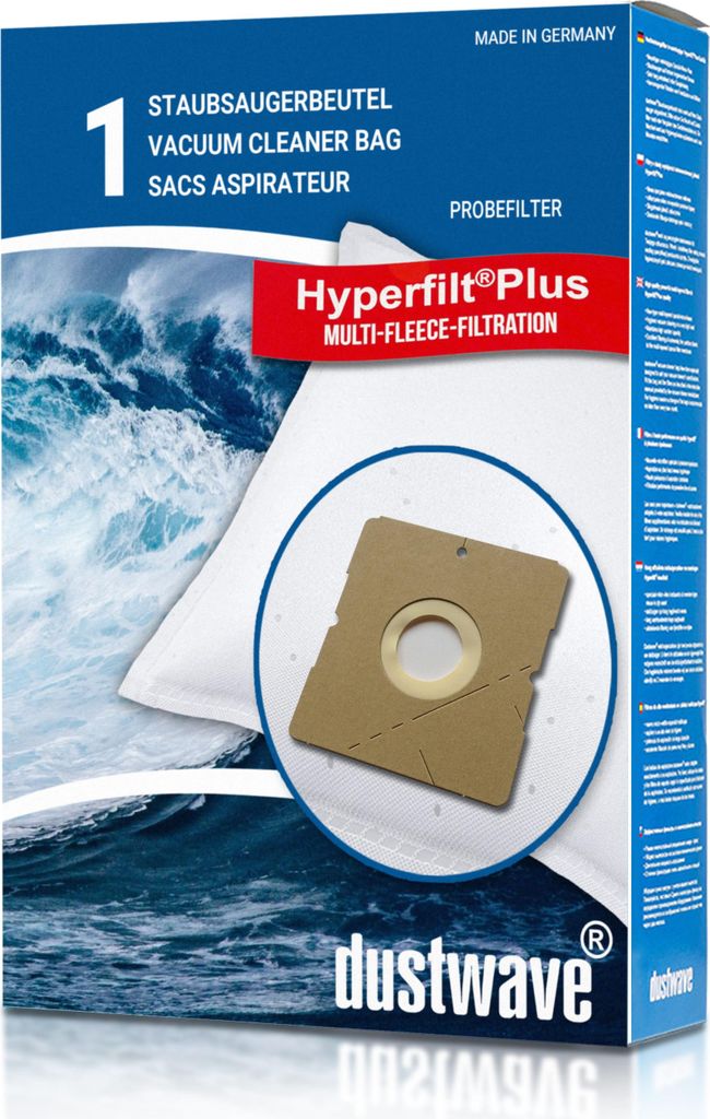 Dustwave 1 Staubsaugerbeutel für Adix DIV 380 - hocheffizient mit Hygieneverschluss - Germany