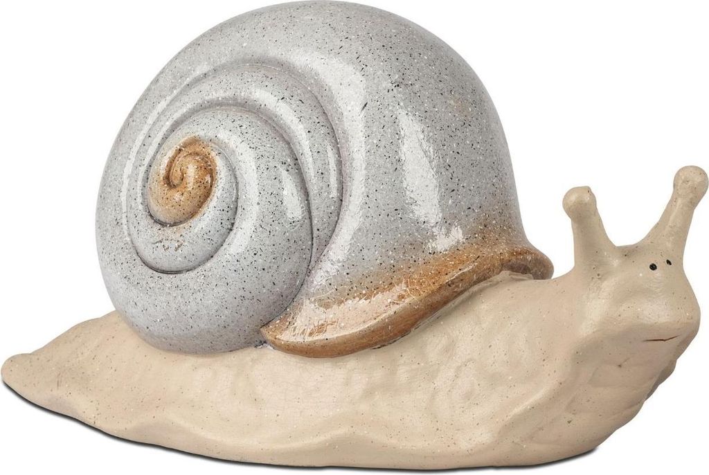 Dekofigur Schnecke STONE BLUE L. 37cm creme blau aus Produktbild 