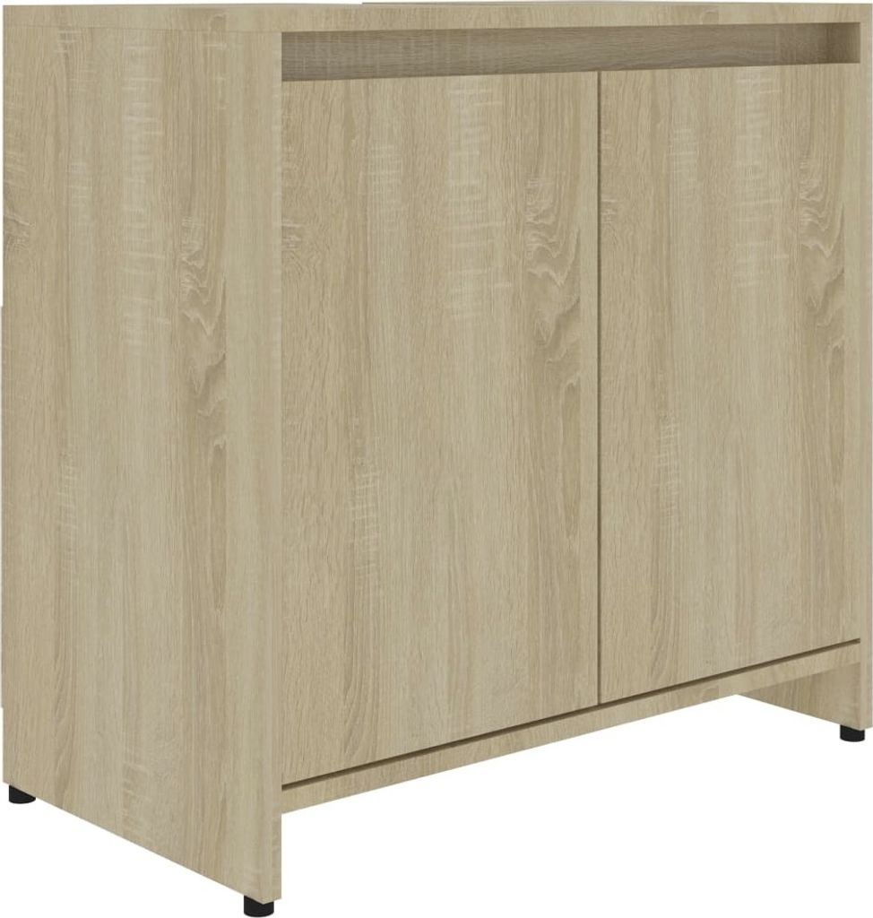 vidaXL Mobile da bagno rovere Sonoma 60x33x58 cm truciolato Immagine del prodotto 