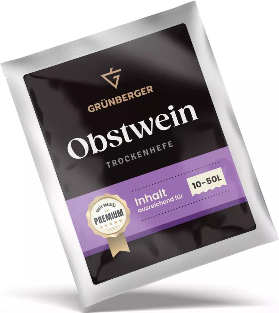 Grünberger Obstwein Trockenhefe Weinhhefe für 10-50l Wein Grunberger PREMIUM