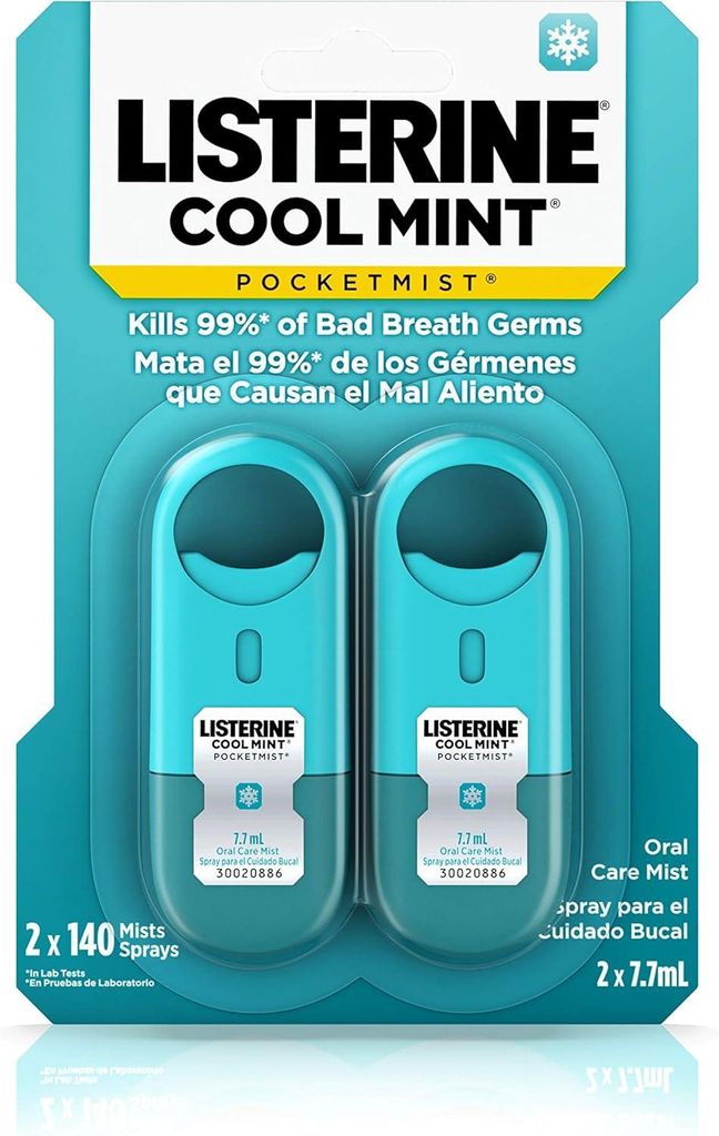 Listerine Pocketmist Cool Mint Oral Care Mist 2 counts by Listerine