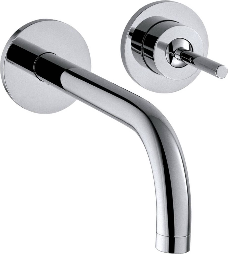 hansgrohe Einhebel-Waschtischmischer AXOR UNO² DN 15, Unterputz, mit Auslauf 225 mm und Rosetten für Wandmontage chrom