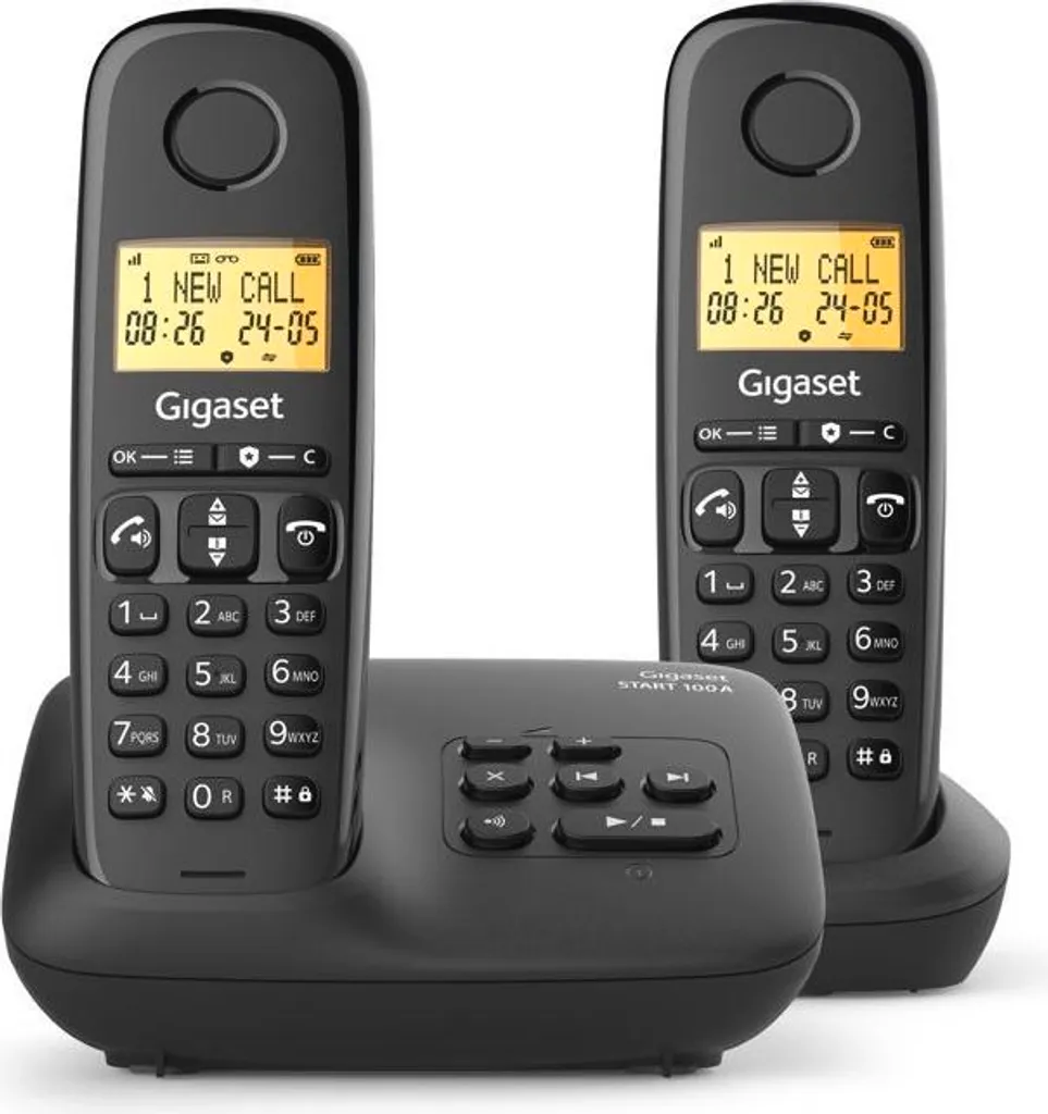 Telefono Gigaset Basic 100A DUO: Segreteria e 2 Portatili per Casa
