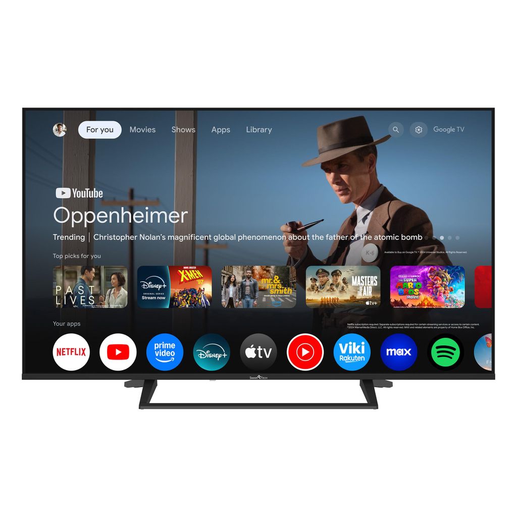 Smart Tech Qled Tv 50Qg06K 50" 4K Uhd Google Tv Dvb-T2/S2 Immagine del prodotto 