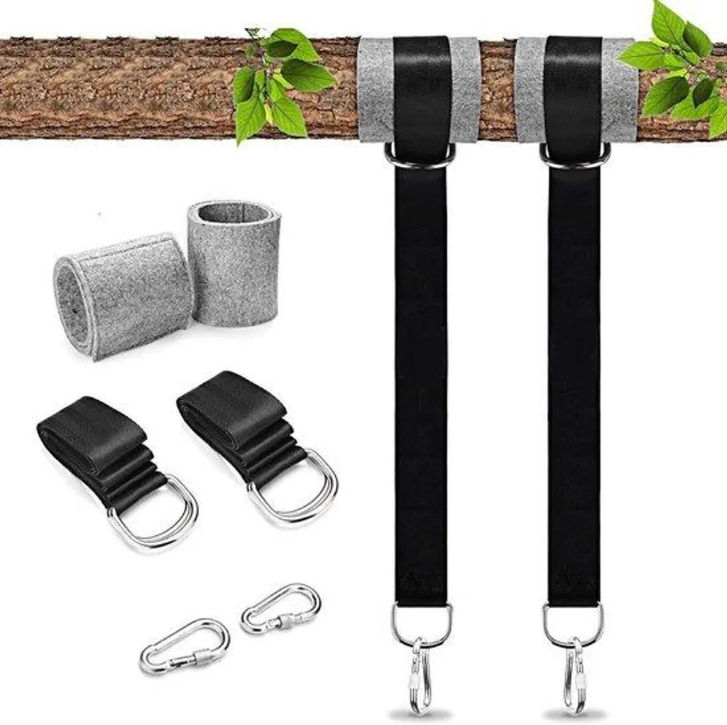 Allecto Plus Sangles de Balançoire 150cm avec Mousquetons de Sécurité