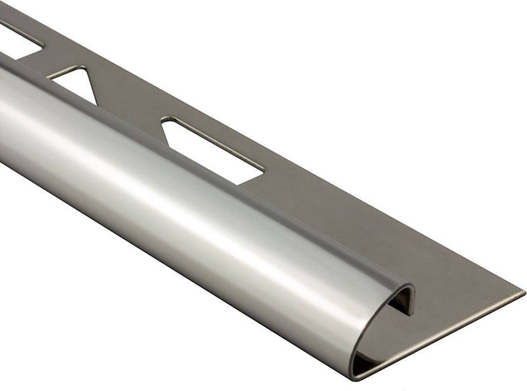 Viertelkreis Edelstahlschiene Profil Fliesenschiene Edelstahl V2A L250cm 8mm glänzend