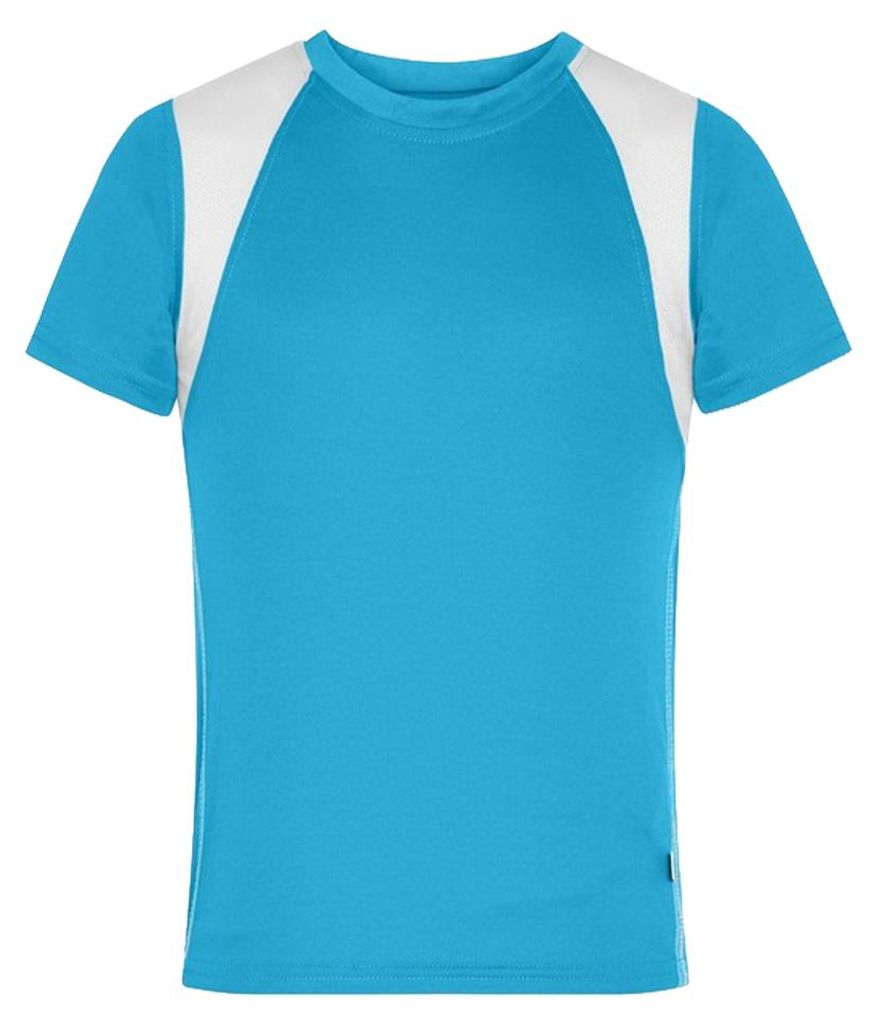 James and Nicholson - T-Shirt für Herren - Laufen LT2507 (XXL) (Türkis/Weiß)