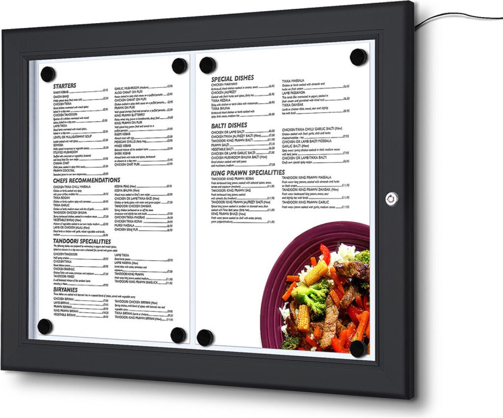 Showdown MenüKasten Outdoor LED - 2x DIN A4 - Aluminium / Produktbild 