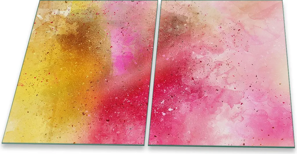 Piastra di copertura per piano cottura in ceramica 2 pezzi 2x40x52 Abstract Red Splashback copertura in vetro