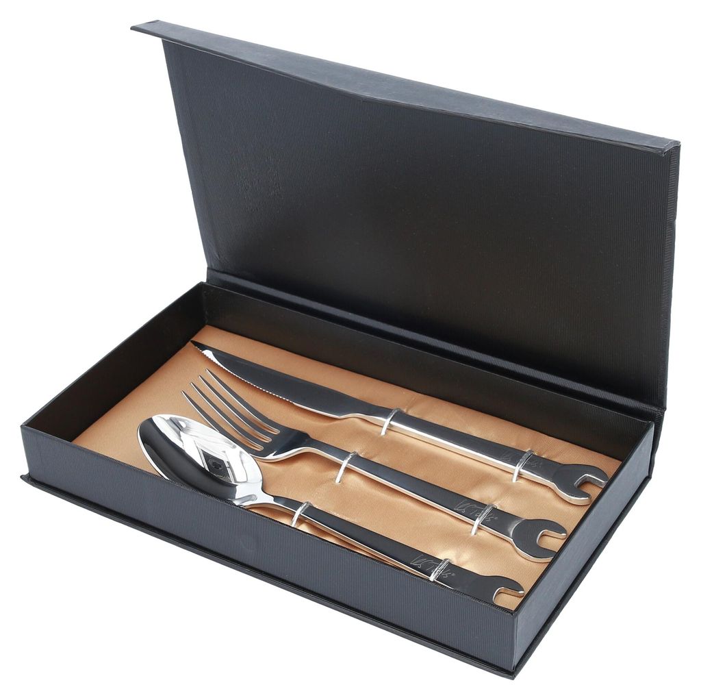 KS Tools Besteckset 11100 3-teilig Messer Gabel Löffel Produktbild 