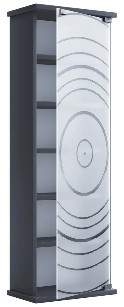 Rangement Multimédia TilanoM Citrine 1 Porte pour CD et DVD Anthracite