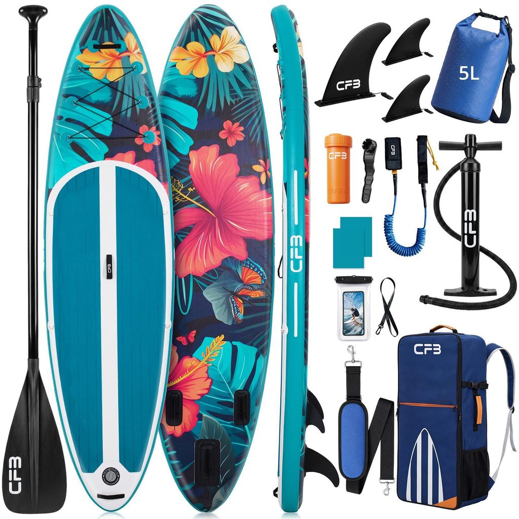 SUP-Board 320x84x15 cm, Bis zu 160 kg, extra breites iSUP, Produktbild 
