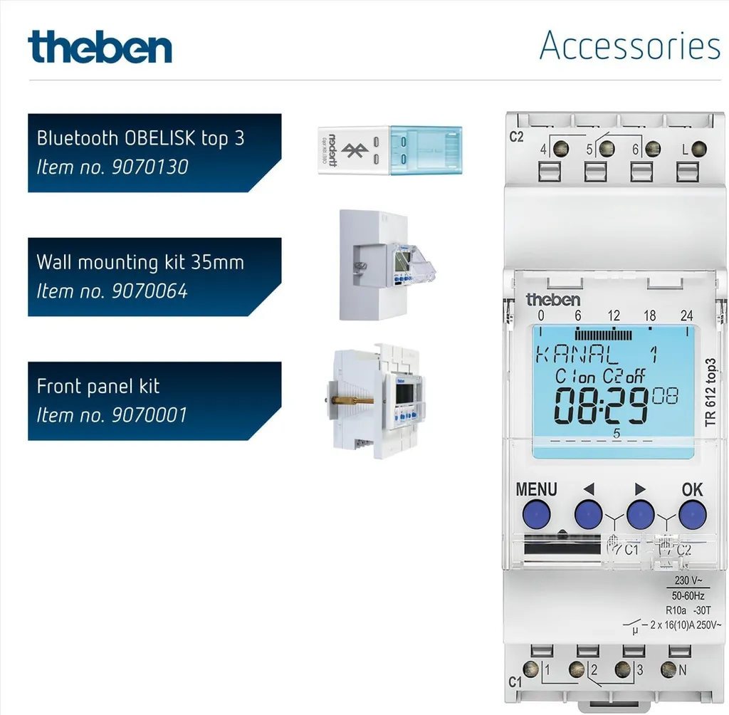 TR 612 top3 Horloge digitale programmable 2 canaux avec Bluetooth intégré - 3