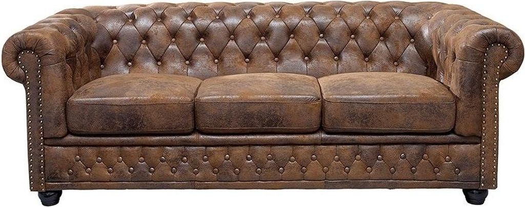 Couch Polster Sofa Textil Chesterfield Couchen Garnitur 3 Sitzer Dreisitzer Neu