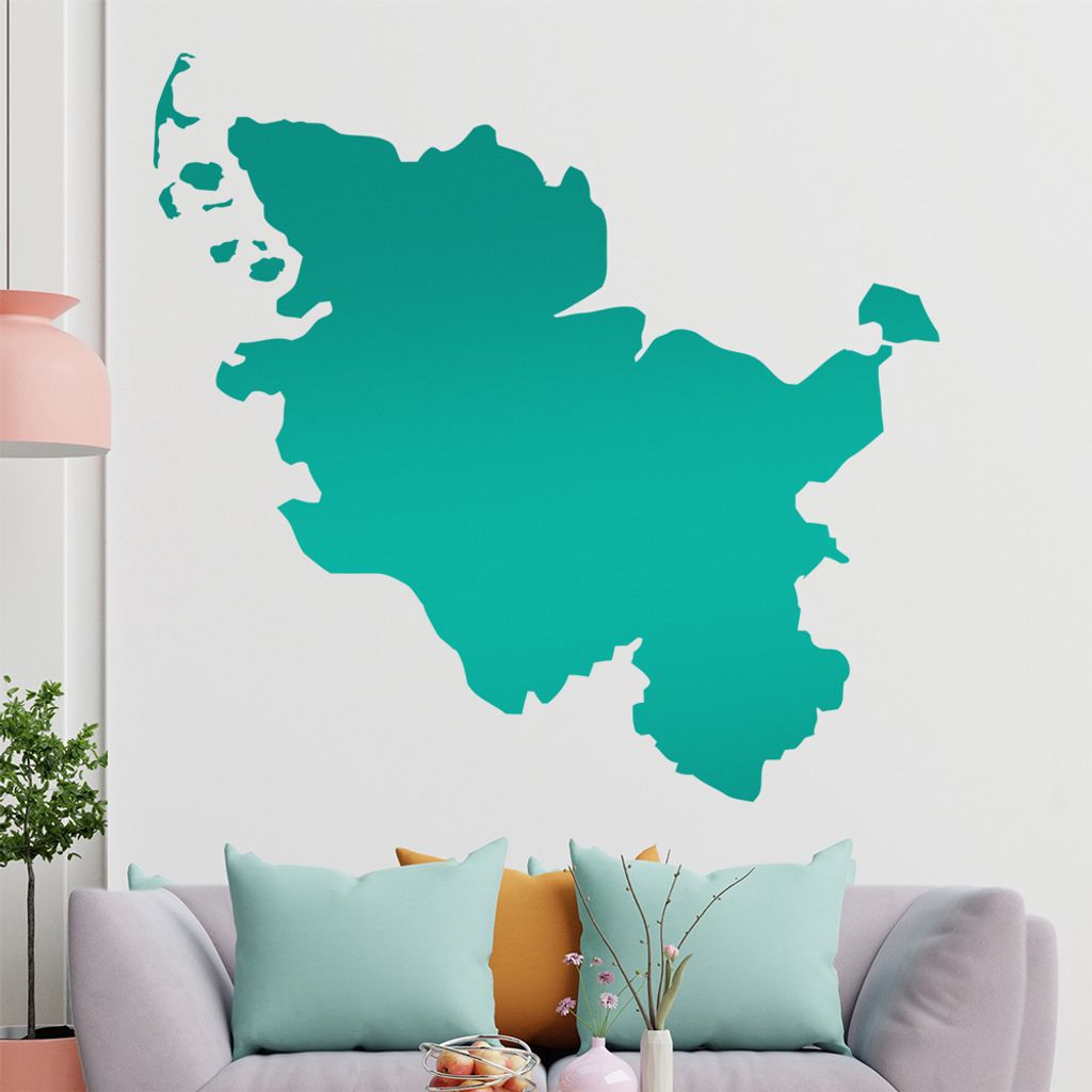 KIWISTAR Bundesland Schleswig-Holstein - Kiel Sylt Wandtattoo in 6 Größen - Wandaufkleber Wall Sticker - Dekoration, Küche, Wohnzimmer, Schlafzi...