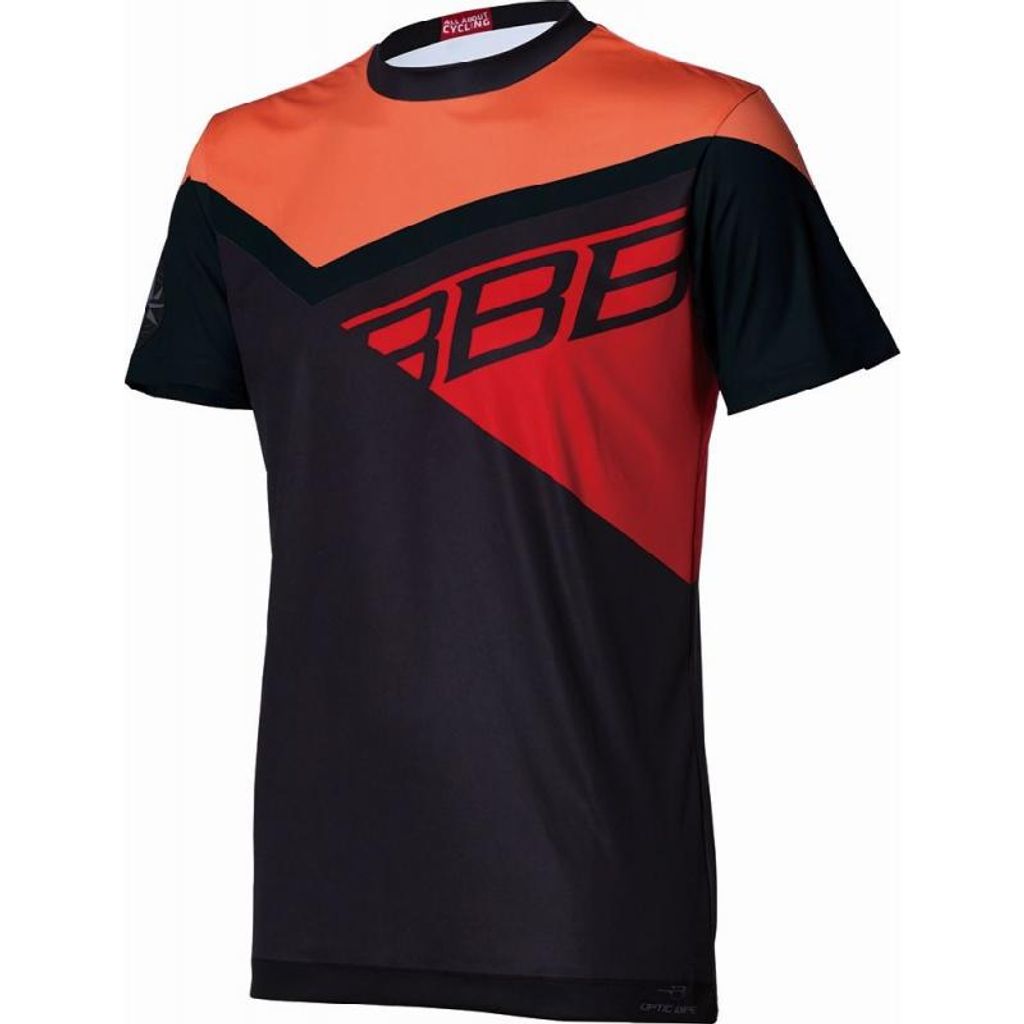 BBB Cycling Trikot Gravity MTB style XXL schwarz/orange/rot - komfortables MT...