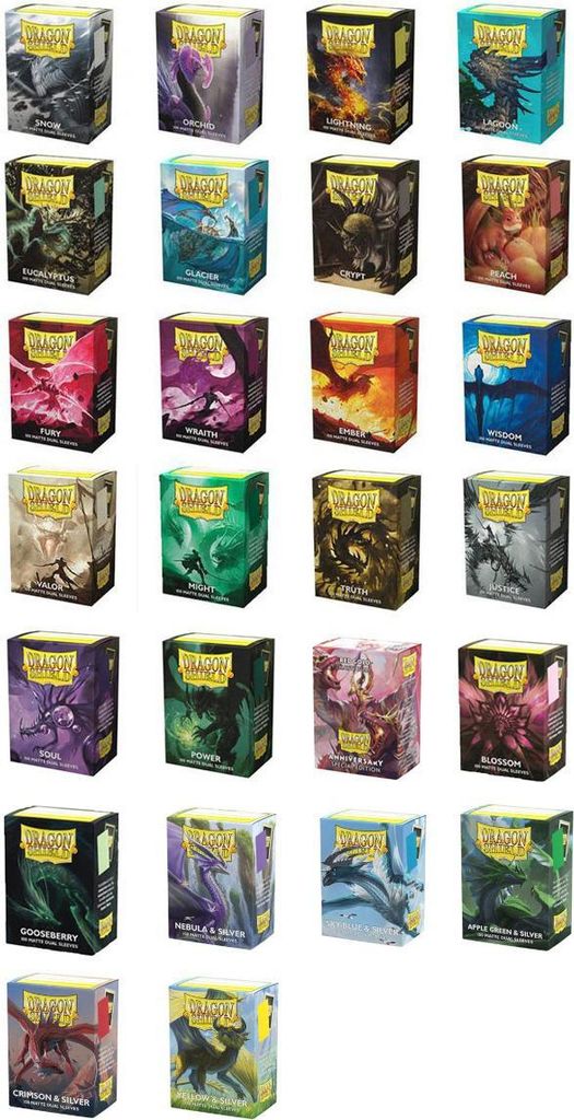 Dragon Shield Nebula & Silver Sleeves Standard Size (100)