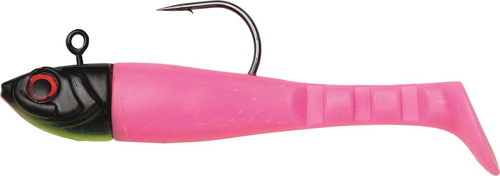 Kinetic Bunnie Sea Paddletail 100g Pink/Black Shad Gummifisch