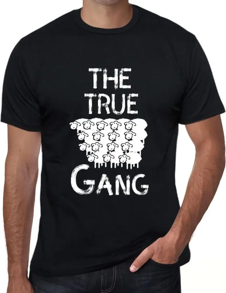 Herren Grafik T-Shirt Die wahre Bande – The True Gang – Öko-Verantwortlich Vintage Jahrgang Kurzarm Lustige Druck Geburtstag Geschenk Mann