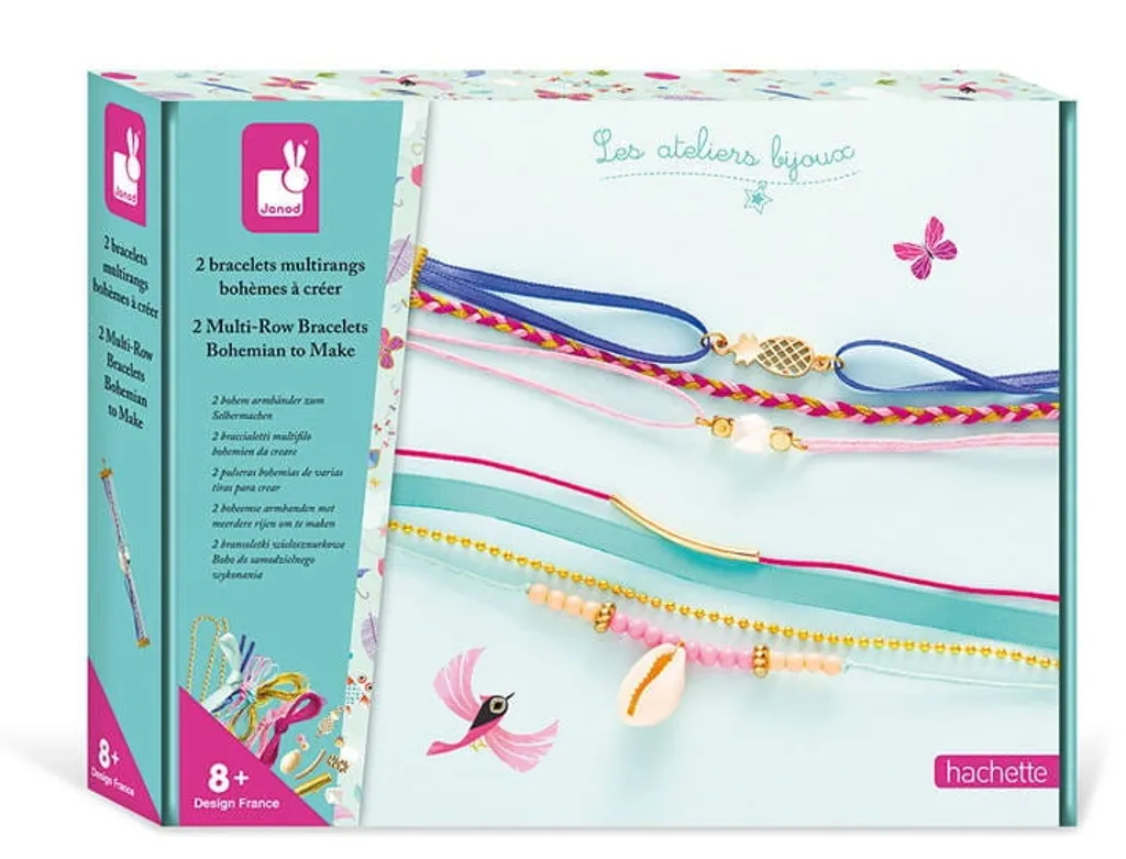 Bracelets Bohèmes Janod : Kit de Bijoux Complet sans Nœuds Compliqués