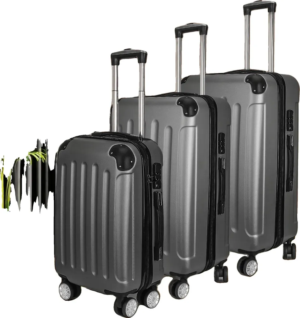 Valises grand confort gris foncé à haute mobilité et coque anti-choc