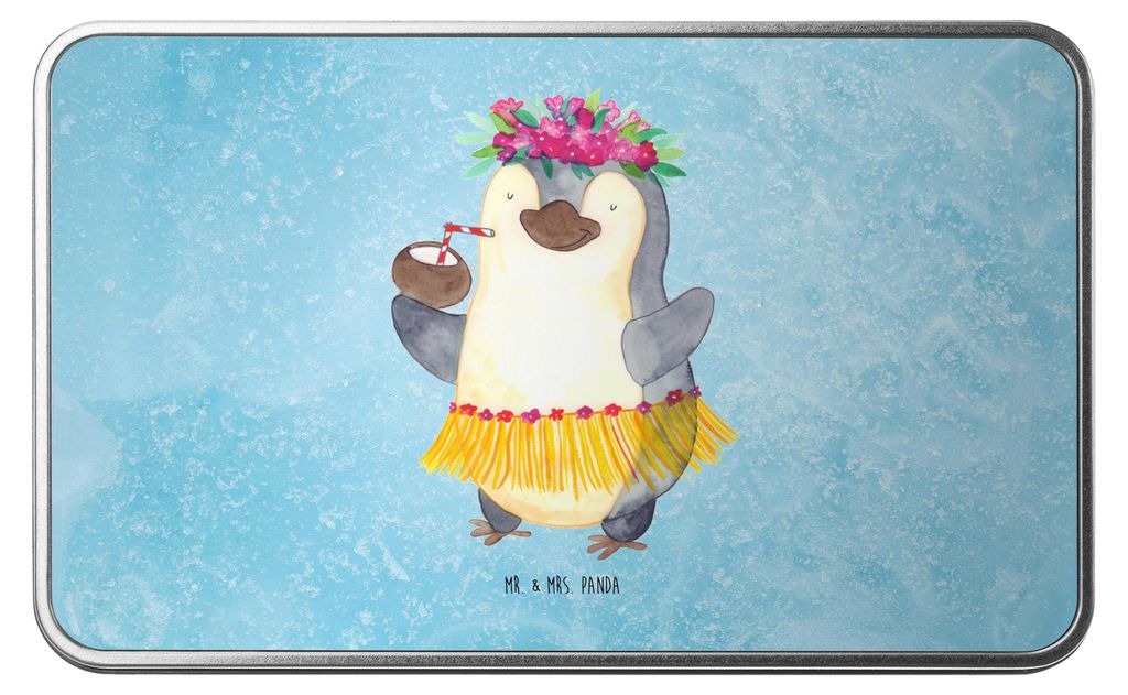 Mr. & Mrs. Panda Kaffeedose Pinguin Kokosnuss - Eisblau - Geschenk, behälter, Urlaub, Tanzen, Hawaii, Vorratsbehälter, Keksdose, Geschenkbox, Erh...