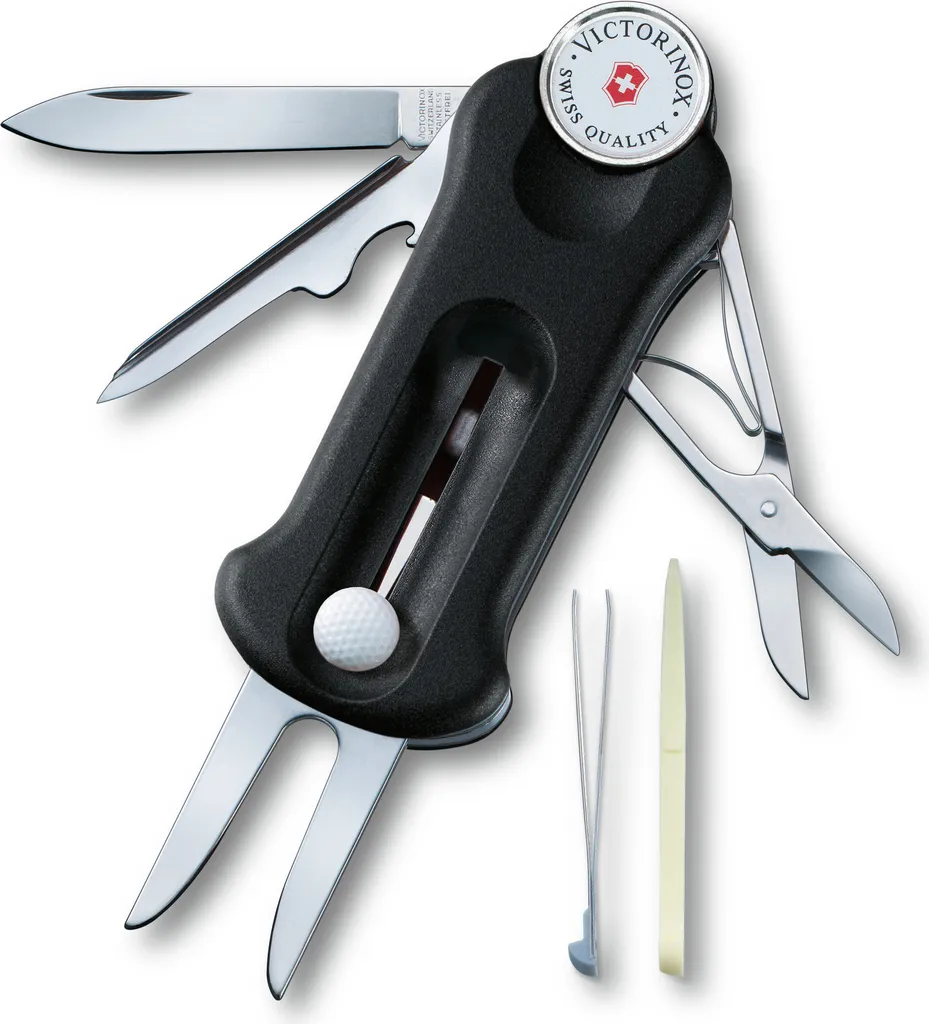 Réparez vos Greens avec le Victorinox Golf Tool Noir : l'Outil 10 en 1