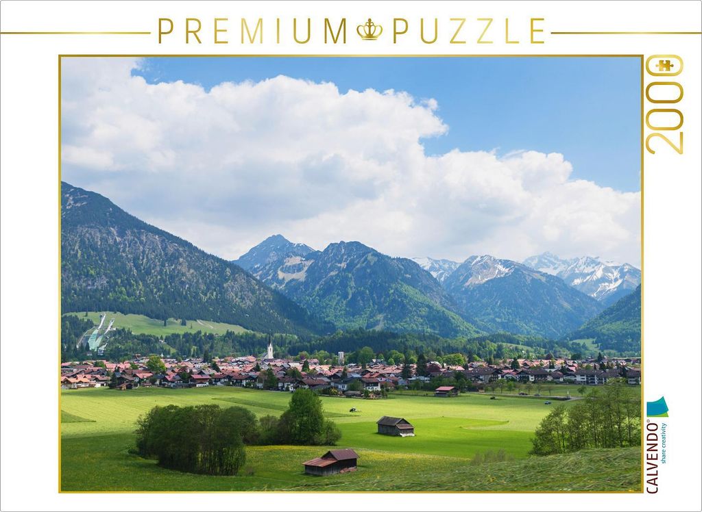 CALVENDO Puzzle Luftkurort Oberstdorf 2000 Teile Puzzle quer | 2000 Teile Lege-Größe 90x67cm Foto-Puzzle für glückliche Stunden