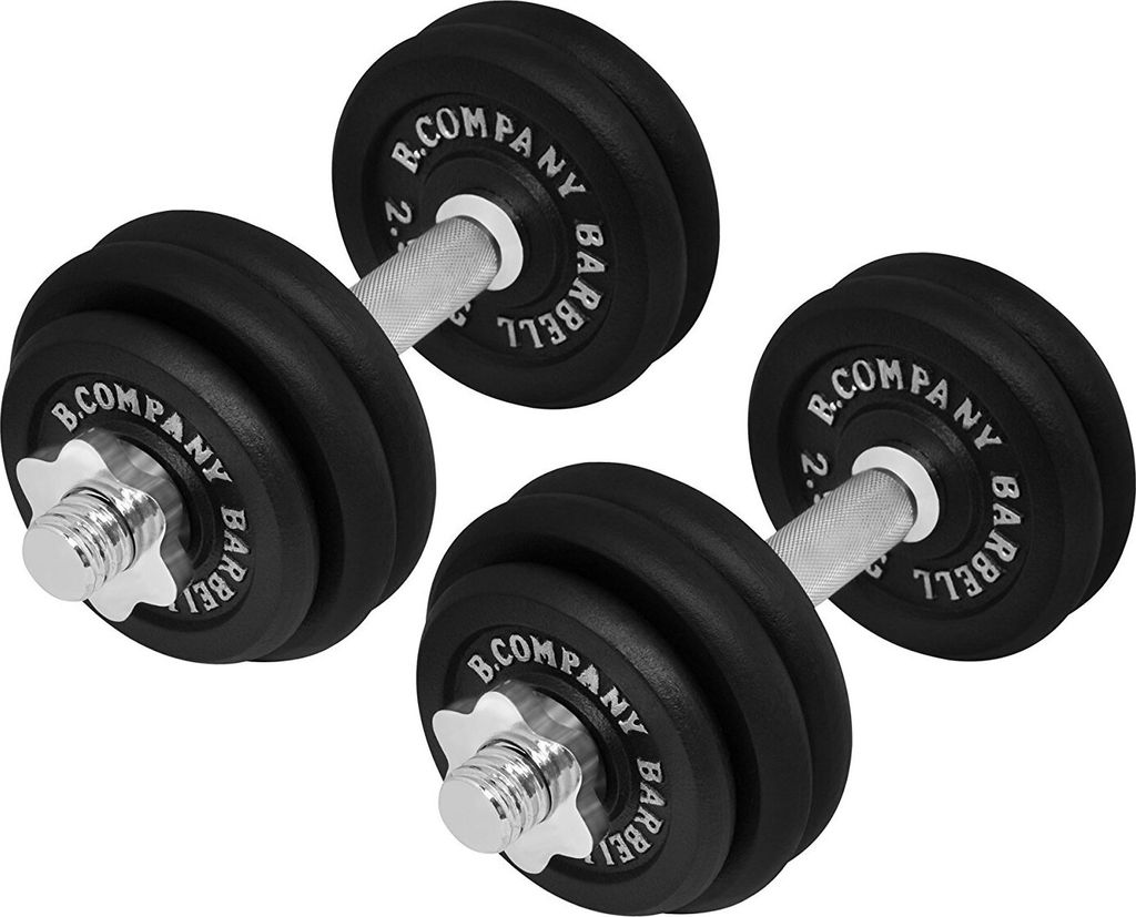 Guss Kurzhantel-Set 30 kg (2x15) Hantelscheiben Hantelset