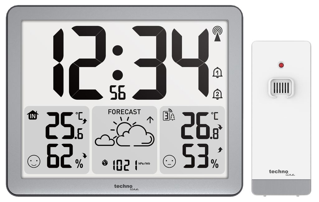 Technoline WS 6780, Weiß, Schwarz, Außen-Thermometer, Produktbild 
