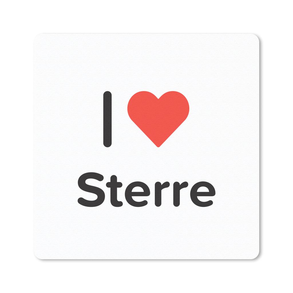 MuchoWow Mauspad Mousepad Ich liebe - Sterre - Mädchen 30x30 cm - Mousepads - Maus Mat - Pad - Mausunterlage - Gaming