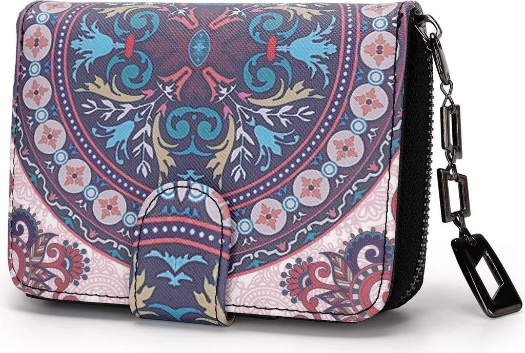 Portafoglio Donna Grande Mandala - Formato Lungo Etnico con Cerniera