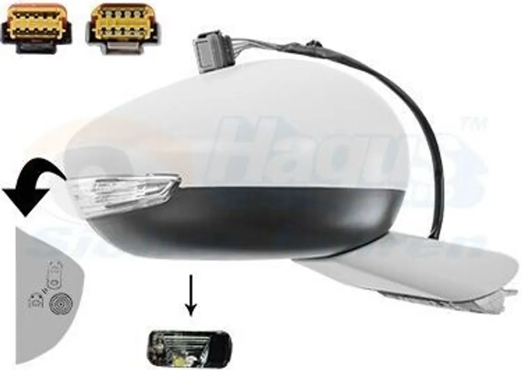VAN WEZEL 4082826 Rétroviseur Droit pour PEUGEOT 508 SW I Convexe