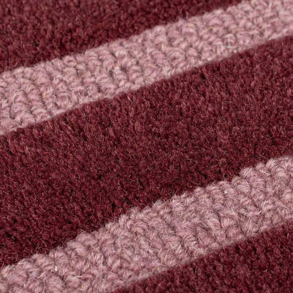Grand Tapis Tissé à la Main 150x240 - Design Abstrait Rouge Ombre Split