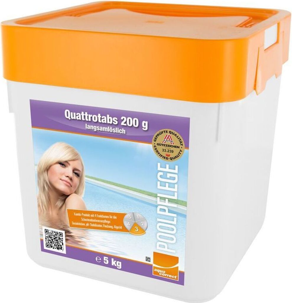 Steinbach Poolpflegetabletten Quattrotabs, langsamlöslich, Produktbild