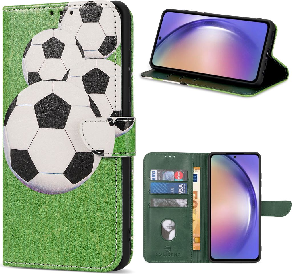 Solidenz Bookcase Hülle Samsung A54 - Voetbal