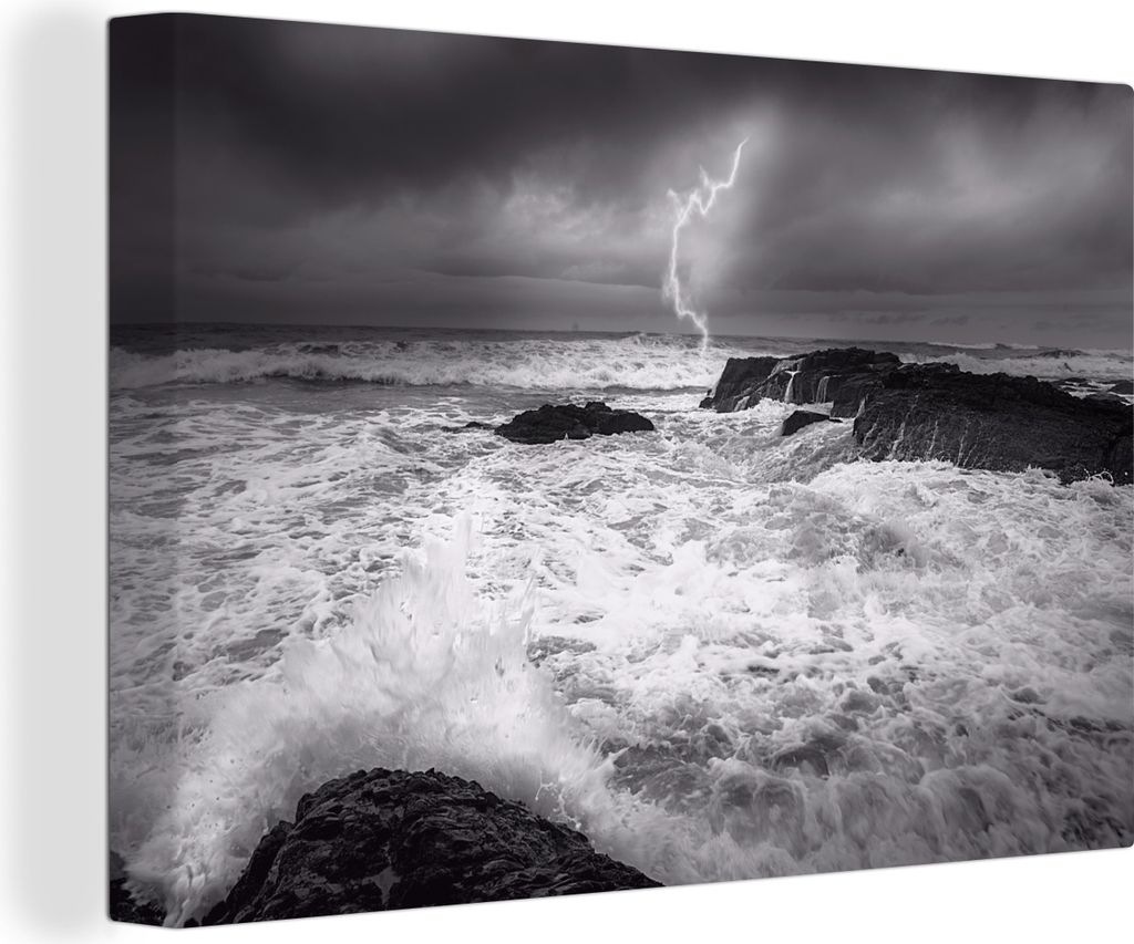 OneMillionCanvasses - Leinwandbilder - 150x100 cm, Sturm auf See Fotodruck, Wandbilder Kunstdruck Wanddekoration