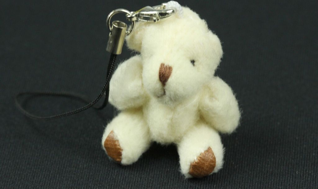 Teddy Teddybär Handyanhänger Miniblings Handyschmuck Plüsch Bärchen weiß